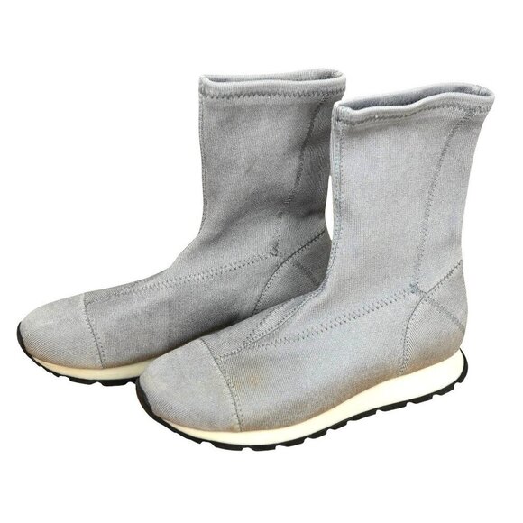 Free People Astral Sneaker Boot Mid-Calf Gray Size 36 Womens Knit Fabric Rubber - Picture 6 of 10